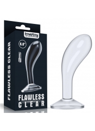 Прозрачный стимулятор простаты Flawless Clear Prostate Plug - 15 см. - Lovetoy - в Дзержинске купить с доставкой