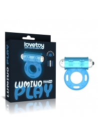 Голубое, светящееся в темноте эрекционное виброкольцо Lumino Play Vibrating Penis Ring - Lovetoy - в Дзержинске купить с доставкой