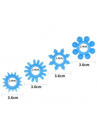 Набор из 4 голубых, светящихся в темноте эрекционных колец Lumino Play - Lovetoy - в Дзержинске купить с доставкой