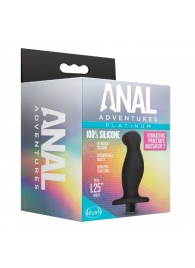 Черный анальный вибромассажёр Silicone Vibrating Prostate Massager 02 - 10,8 см. - Blush Novelties - в Дзержинске купить с доставкой