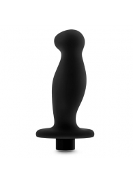 Черный анальный вибромассажёр Silicone Vibrating Prostate Massager 02 - 10,8 см. - Blush Novelties - в Дзержинске купить с доставкой