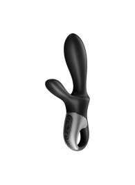 Черный анальный вибратор Heat Climax+ с функцией нагрева - 20,6 см. - Satisfyer - в Дзержинске купить с доставкой