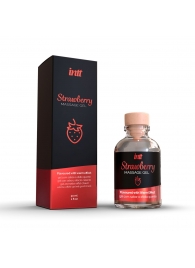 Массажный гель с ароматом клубники Strawberry - 30 мл. - INTT - купить с доставкой в Дзержинске