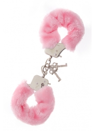 Металлические наручники с розовой меховой опушкой METAL HANDCUFF WITH PLUSH PINK - Dream Toys - купить с доставкой в Дзержинске