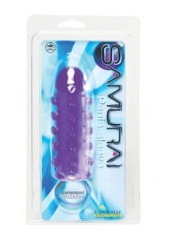 Закрытая фиолетовая насадка с пупырышками SAMURAI PENIS SLEEVE PURPLE - 14,5 см. - NMC - в Дзержинске купить с доставкой