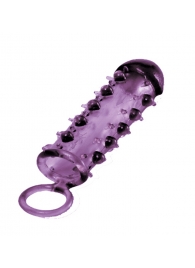 Закрытая фиолетовая насадка с пупырышками SAMURAI PENIS SLEEVE PURPLE - 14,5 см. - NMC - в Дзержинске купить с доставкой