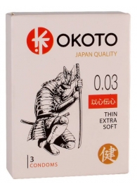 Тонкие презервативы OKOTO Thin Extra Soft - 3 шт. - Sitabella - купить с доставкой в Дзержинске