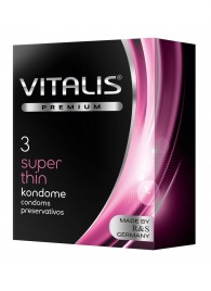 Ультратонкие презервативы VITALIS PREMIUM super thin - 3 шт. - Vitalis - купить с доставкой в Дзержинске