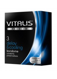 Презервативы VITALIS PREMIUM delay   cooling с охлаждающим эффектом - 3 шт. - Vitalis - купить с доставкой в Дзержинске