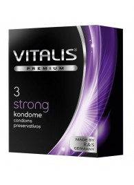 Презервативы с утолщенной стенкой VITALIS PREMIUM strong - 3 шт. - Vitalis - купить с доставкой в Дзержинске