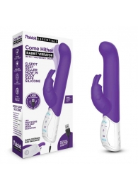 Фиолетовый вибромассажер для G-точки Come hither G-Spot Rabbit - 24,5 см. - Rabbit Essentials