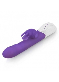 Фиолетовый вибромассажер с клиторальной стимуляцией Clitoral Suction Rabbit - 24,5 см. - Rabbit Essentials