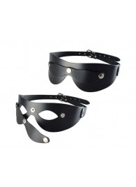 Черная кожаная маска  Новичок - Sitabella - купить с доставкой в Дзержинске