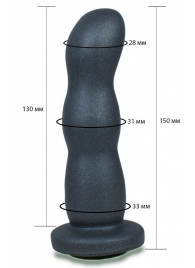 Черная анальная рельефная насадка-фаллоимитатор - 15 см. - LOVETOY (А-Полимер) - купить с доставкой в Дзержинске