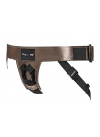 Бронзовый пояс для насадок Curious Harness - Strap-on-me - купить с доставкой в Дзержинске