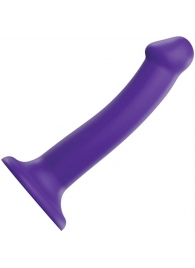 Фиолетовый фаллоимитатор-насадка Strap-On-Me Dildo Dual Density size M - 18 см. - Strap-on-me - купить с доставкой в Дзержинске