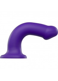 Фиолетовый фаллоимитатор-насадка Strap-On-Me Dildo Dual Density size L - 19 см. - Strap-on-me - купить с доставкой в Дзержинске