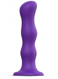 Фиолетовая насадка Strap-On-Me Dildo Geisha Balls size M - Strap-on-me - купить с доставкой в Дзержинске