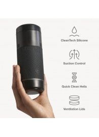 Черный мастурбатор с контролем всасывания Arcwave Pow Stroker - Arcwave - в Дзержинске купить с доставкой