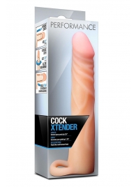 Телесная насадка на пенис Cock Xtender - 17,7 см. - Blush Novelties - в Дзержинске купить с доставкой