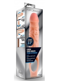 Телесная насадка на пенис 9 Inch Cock Sheath Extender - 22,2 см. - Blush Novelties - в Дзержинске купить с доставкой