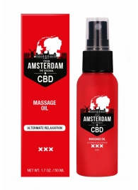 Стимулирующее массажное масло CBD from Amsterdam Massage Oil - 50 мл. - Shots Media BV - купить с доставкой в Дзержинске