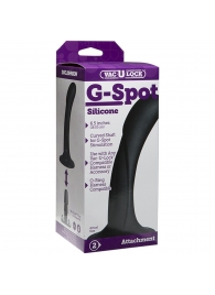 Черная изогнутая насадка Vac-U-Lock G-Spot - 16,5 см. - Doc Johnson - купить с доставкой в Дзержинске