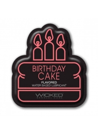 Лубрикант на водной основе со вкусом торта с кремом Wicked Aqua Birthday cake - 3 мл. - Wicked - купить с доставкой в Дзержинске