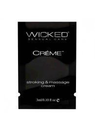 Крем для массажа и мастурбации Wicked Stroking and Massage Creme - 3 мл. - Wicked - купить с доставкой в Дзержинске