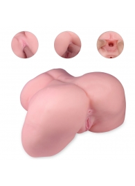 Реалистичный мастурбатор-полуторс с 2 рабочими отверстиями - S-HANDE - в Дзержинске купить с доставкой