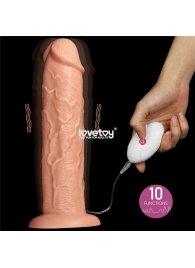 Телесный вибратор-гигант 11 Inch Realistic Long Vibrating Dildo - 28 см. - Lovetoy