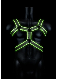 Стильная портупея Body Harness с неоновым эффектом - размер L-XL - Shots Media BV - купить с доставкой в Дзержинске