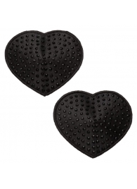 Черные пэстисы в форме сердечек Heart Pasties - California Exotic Novelties - купить с доставкой в Дзержинске