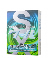 Презервативы Sagami Xtreme Mint с ароматом мяты - 3 шт. - Sagami - купить с доставкой в Дзержинске