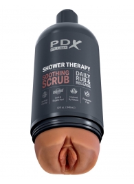 Мастурбатор-вагина цвета карамели Shower Therapy Soothing Scrub - Pipedream - в Дзержинске купить с доставкой