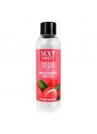 Массажное масло Sexy Sweet Nectar Lychee с феромонами и ароматом личи - 75 мл. - Биоритм - купить с доставкой в Дзержинске