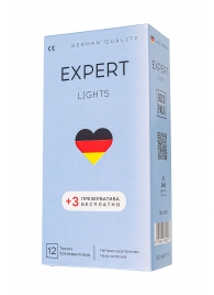 Ультратонкие презервативы EXPERT Lights - 12 шт.(+3 в подарок) - Expert - купить с доставкой в Дзержинске