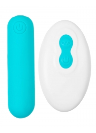Голубая вибропуля Tnim с пультом ДУ - A-toys