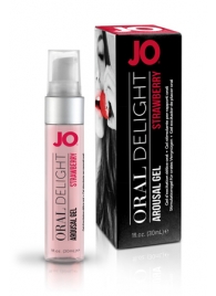 Клубничный лубрикант для оральных ласк Oral Delight Strawberry Sensation - 30 мл. - System JO - купить с доставкой в Дзержинске