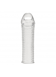 Текстурированная насадка на пенис Clear Textured Penis Enhancing Sleeve Extension - 16,5 см. - BlueLine - в Дзержинске купить с доставкой