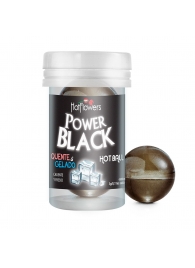 Интимный гель Power Black Hot Ball с охлаждающе-разогревающим эффектом (2 шарика по 3 гр.) - HotFlowers - купить с доставкой в Дзержинске