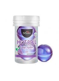 Лубрикант на масляной основе Hot Ball Beija Muito с ароматом винограда (2 шарика по 3 гр.) - HotFlowers - купить с доставкой в Дзержинске