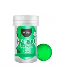 Лубрикант на масляной основе Hot Ball Beija Muito с ароматом мяты (2 шарика по 3 гр.) - HotFlowers - купить с доставкой в Дзержинске