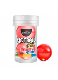 Лубрикант на масляной основе Hot Ball Plus с охлаждающе-разогревающим эффектом (2 шарика по 3 гр.) - HotFlowers - купить с доставкой в Дзержинске