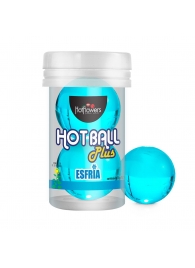 Лубрикант на масляной основе Hot Ball Plus с охлаждающим эффектом (2 шарика по 3 гр.) - HotFlowers - купить с доставкой в Дзержинске