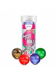 Ароматизированный лубрикант Hot Ball Mix на масляной основе (4 шарика по 3 гр.) - HotFlowers - купить с доставкой в Дзержинске