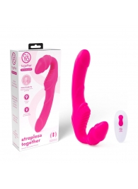 Розовый безремневой страпон на радиоуправлении Strapless Together - 22 см. - Together Toy - купить с доставкой в Дзержинске