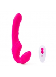 Розовый безремневой страпон на радиоуправлении Strapless Together - 22 см. - Together Toy - купить с доставкой в Дзержинске