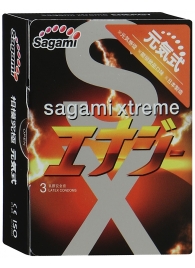 Презервативы Sagami Xtreme ENERGY с ароматом энергетика - 3 шт. - Sagami - купить с доставкой в Дзержинске