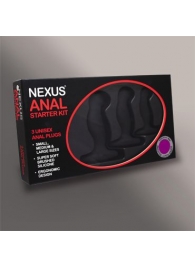 Набор из 3 массажеров простаты чёрного цвета NEXUS ANAL STARTER KIT - Nexus Range - в Дзержинске купить с доставкой